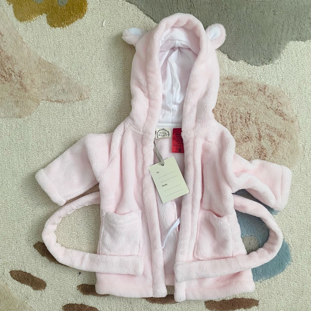 NWT Peter Rabbit Baby Girl Robe and Pants - 0M - Picture 3 of 6